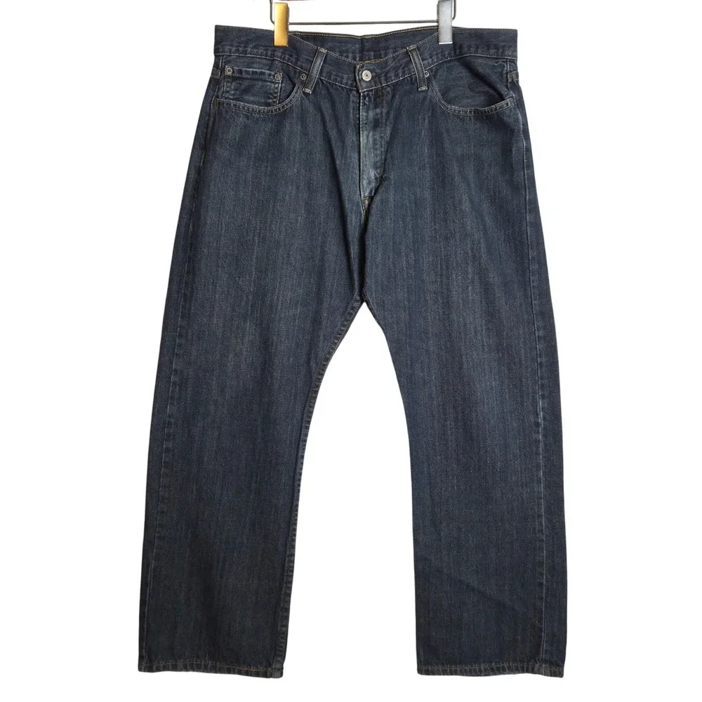 Levis 514 Straight Fit Jeans Mens 38x30 Dark Wash Blue Denim Pant Classic Indigo